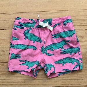 Chubbies Pink Alligator Print Baby Swimsuit Size 6-12m